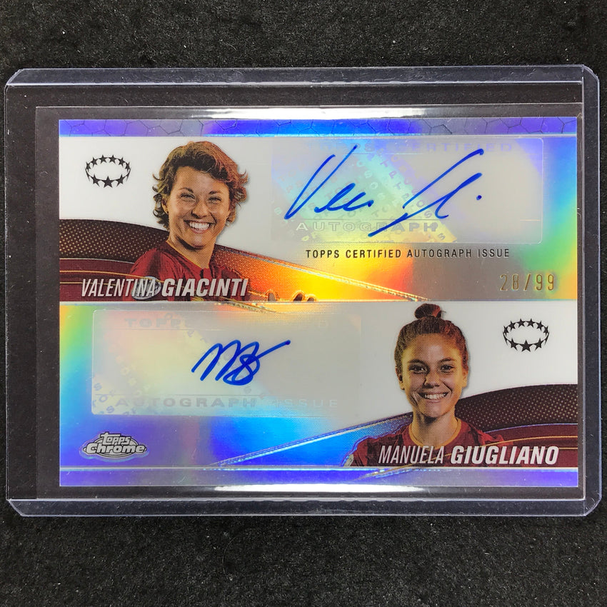 2023-24 Topps Chrome Women's UEFA GIACINTI GIUGLIANO Dual Auto 28/99
