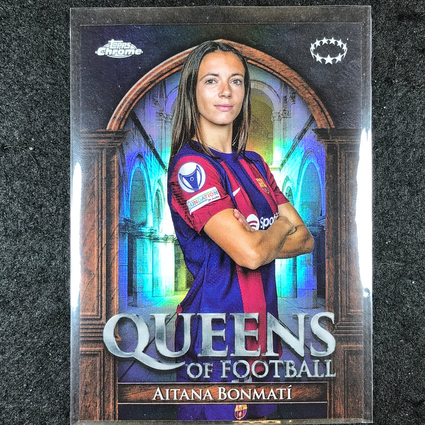 2023-24 Topps Chrome Women's UEFA AITANA BONMATI Queens of Football Base #1