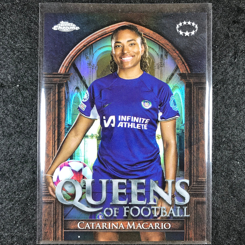 2023-24 Topps Chrome Women's UEFA CATARINA MACARIO Queens of Football Base #7