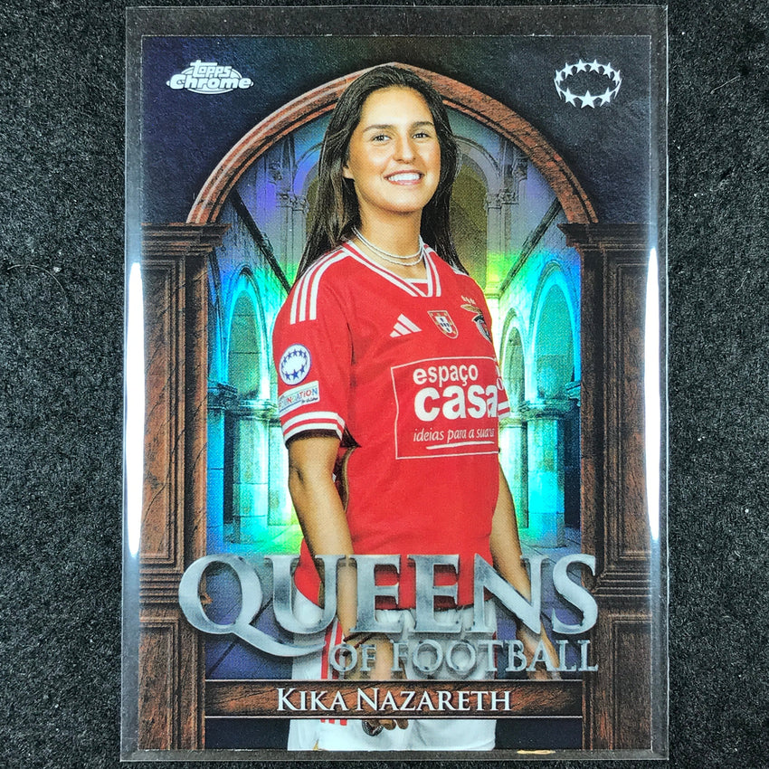 2023-24 Topps Chrome Women's UEFA KIKA NAZARETH Queens of Football Base #11