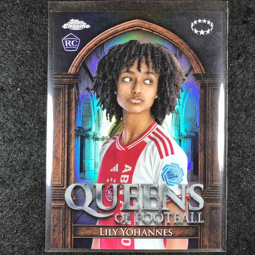 2023-24 Topps Chrome Women's UEFA LILY YOHANNES Queens of Football Rookie #12