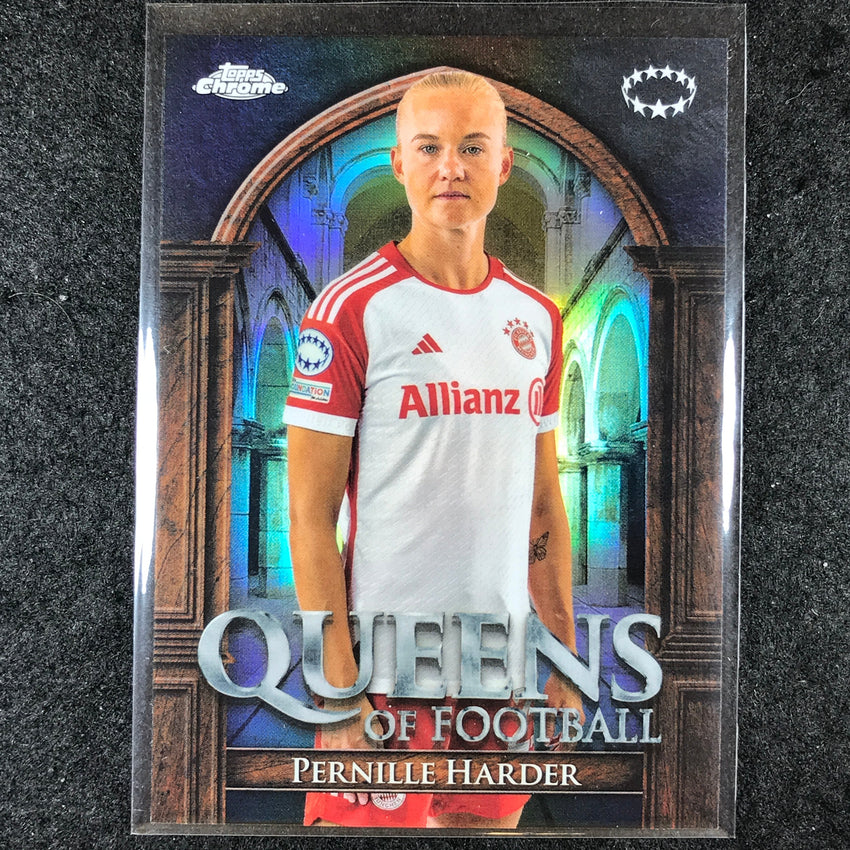 2023-24 Topps Chrome Women's UEFA PERNILLE HARDER Queens of Football Base #13