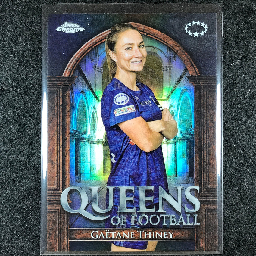 2023-24 Topps Chrome Women's UEFA GAETANE THINEY Queens of Football Base #17