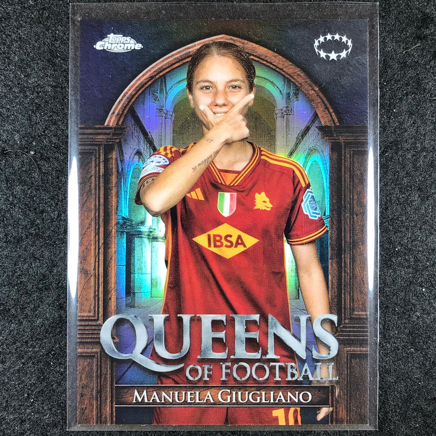 2023-24 Topps Chrome Women's UEFA MANUELA GIUGLIANO Queens of Football Base #18