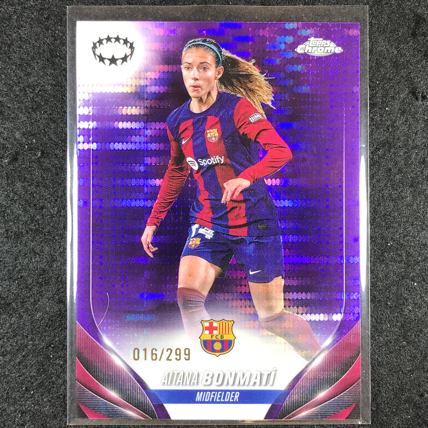 2023-24 Topps Chrome Women's UEFA AITANA BONMATI Base Purple Pulsar 16/299 #1