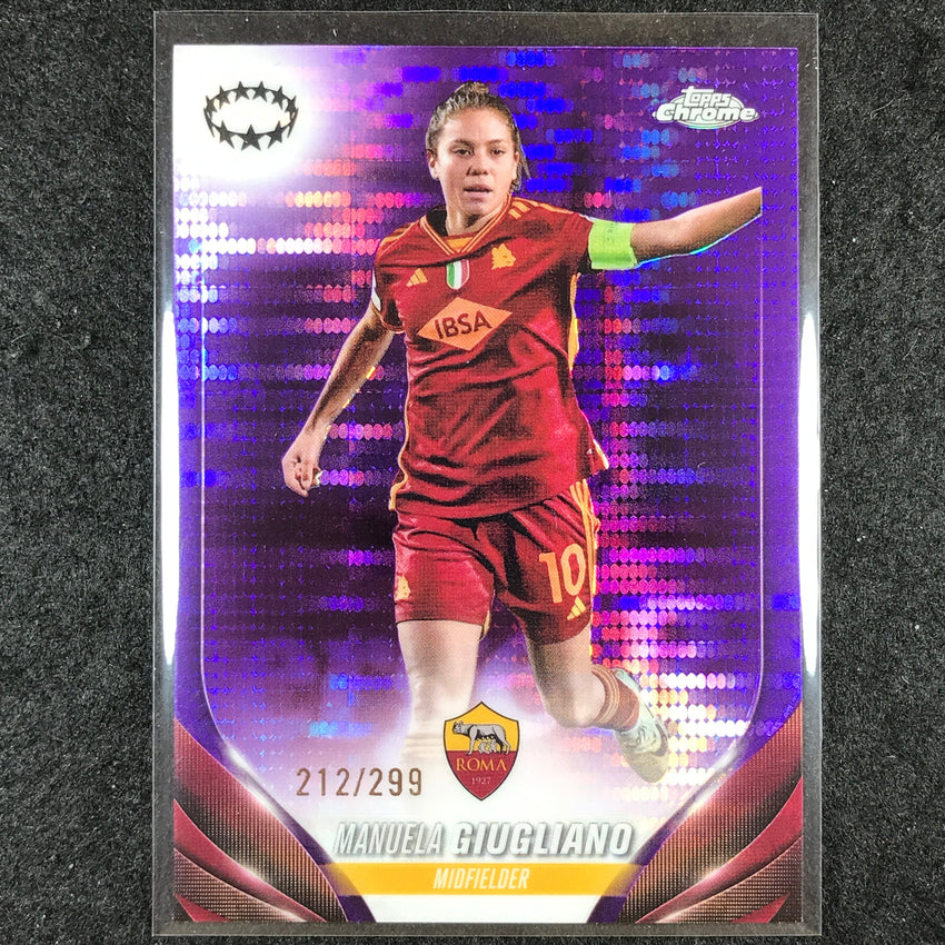 2023-24 Topps Chrome Women's UEFA MANUELA GIUGLIANO Purple Pulsar 212/299 #5