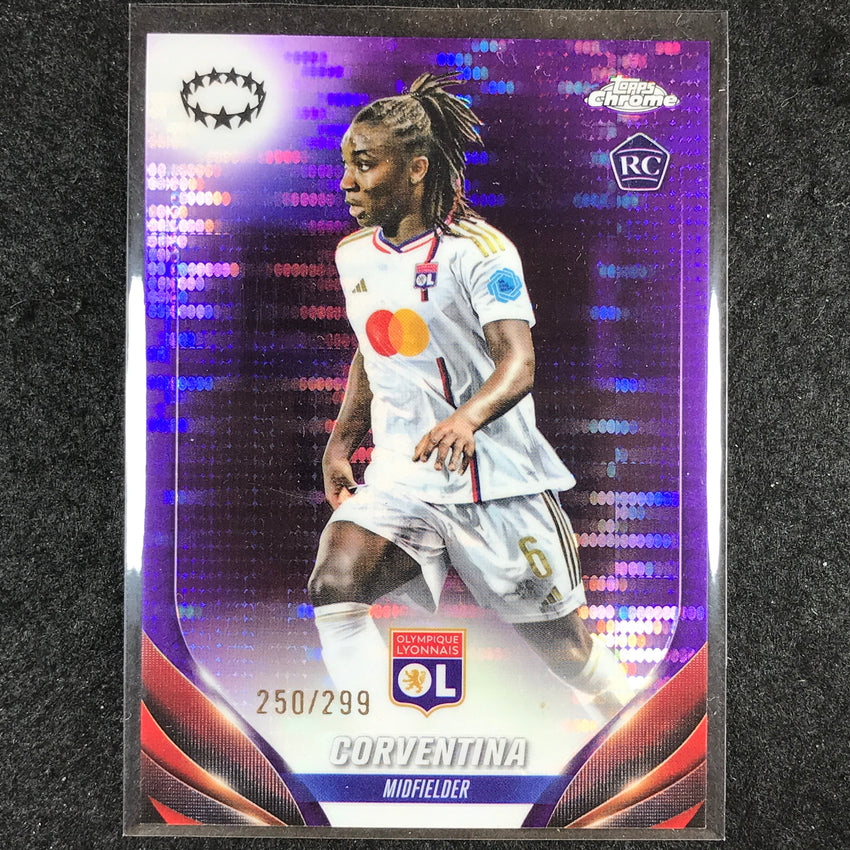 2023-24 Topps Chrome Women's UEFA CORVENTINA Rookie Purple Pulsar 250/299 #6