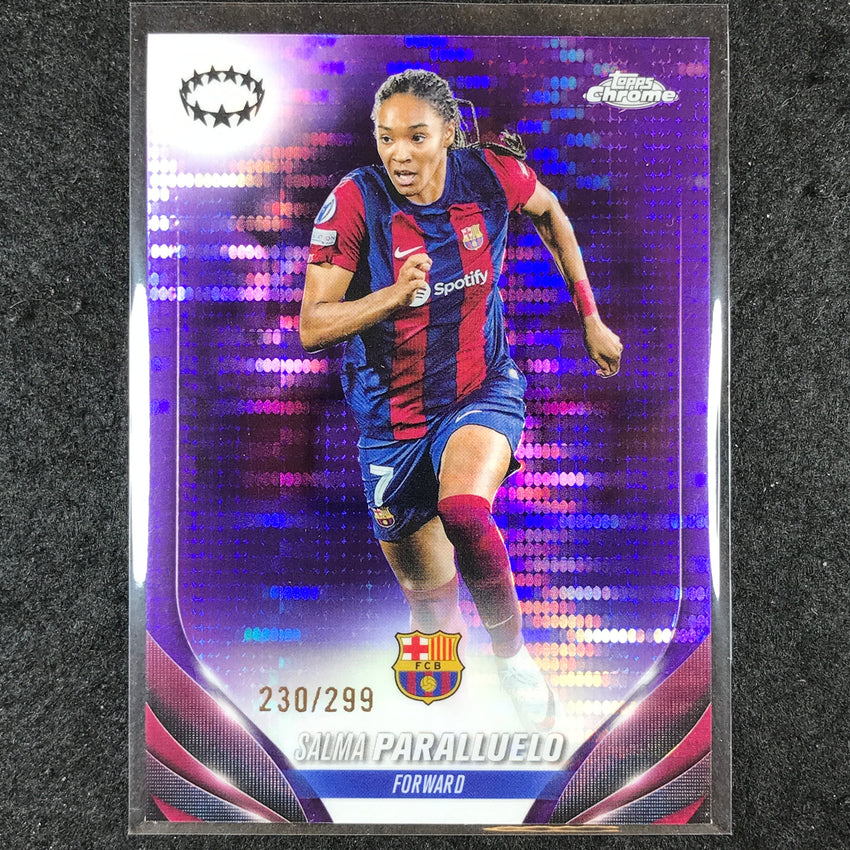 2023-24 Topps Chrome Women's UEFA SALMA PARALLUELO Base Purple Pulsar 230/299 #7