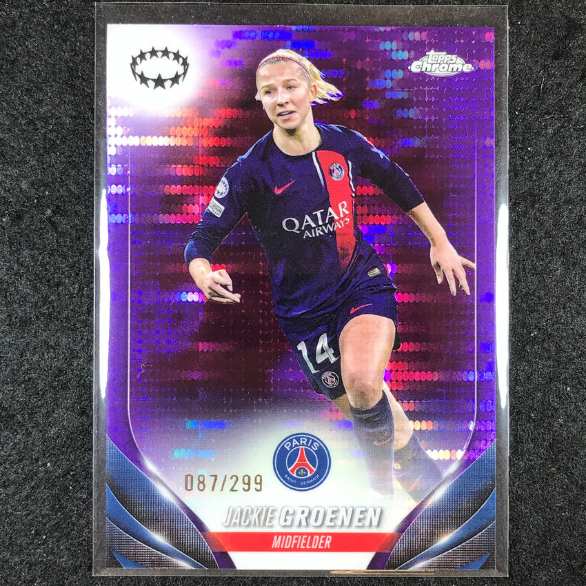 2023-24 Topps Chrome Women's UEFA JACKIE GROENEN Base Purple Pulsar 87/299 #40