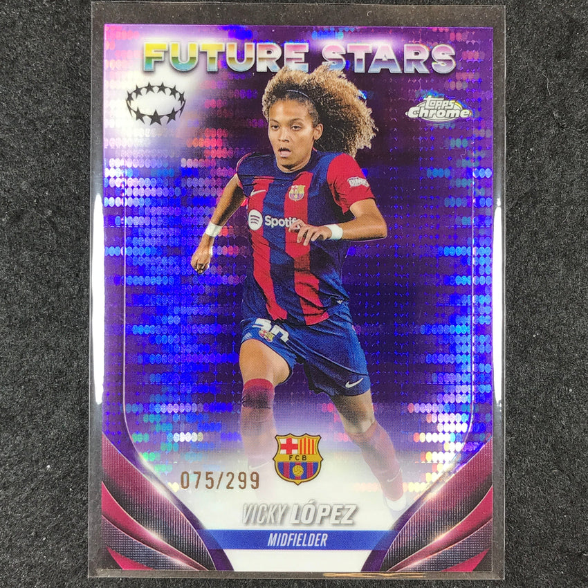 2023-24 Topps Chrome Women's UEFA VICKY LOPEZ Future Stars Purple 75/299 #83