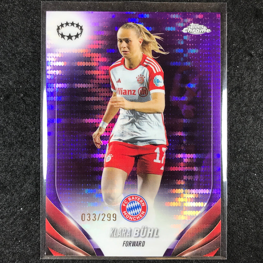 2023-24 Topps Chrome Women's UEFA KLARA BUHL Base Purple Pulsar 33/299 #85