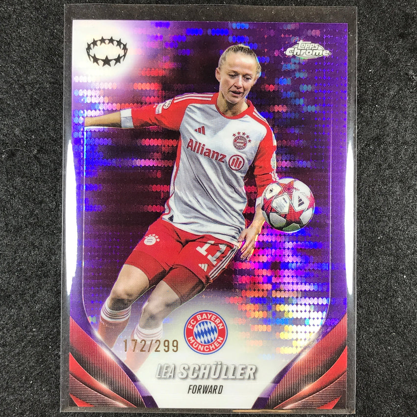 2023-24 Topps Chrome Women's UEFA LEA SCHULLER Base Purple Pulsar 172/299 #93