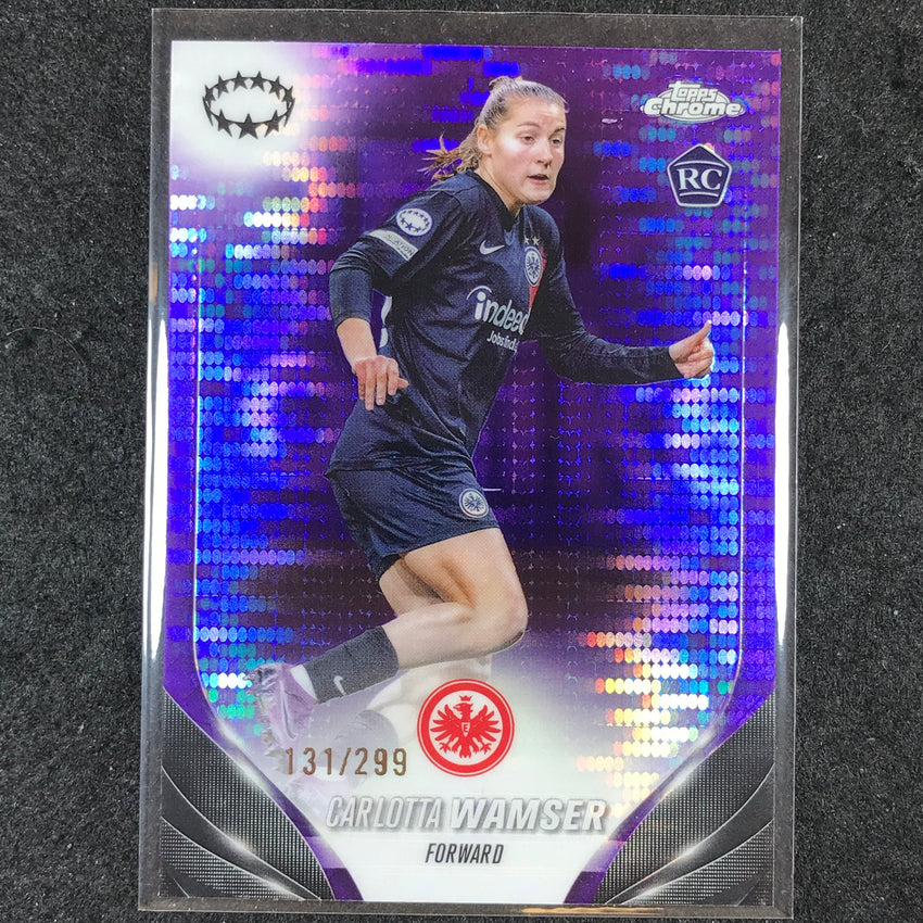 2023-24 Topps Chrome Women's UEFA CARLOTTA WAMSER Rookie Purple 131/299 #98