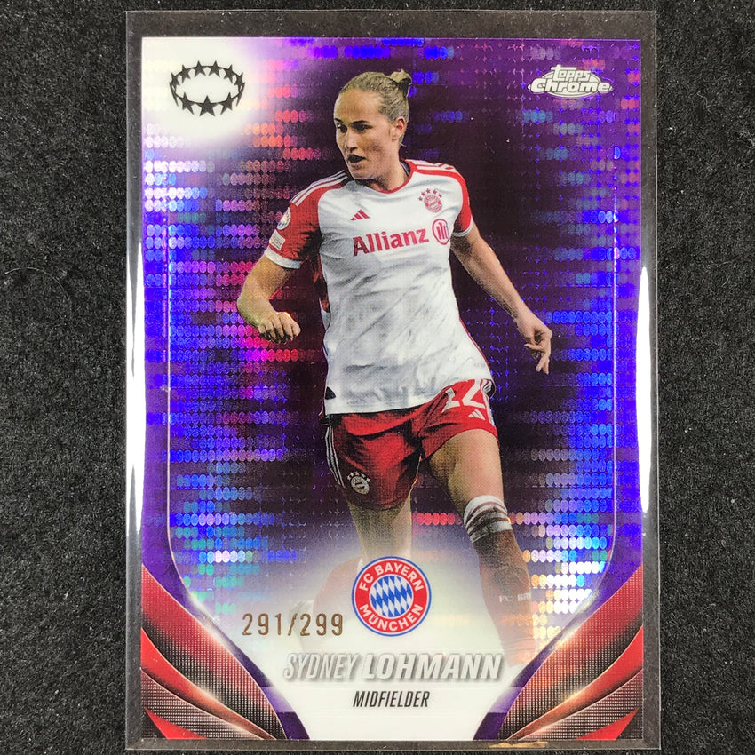 2023-24 Topps Chrome Women's UEFA SYDNEY LOHMANN Base Purple Pulsar 291/299 #99
