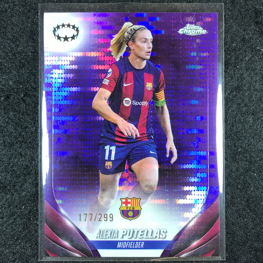 2023-24 Topps Chrome Women's UEFA ALEXIA PUTELLAS Purple Pulsar 177/299 #100