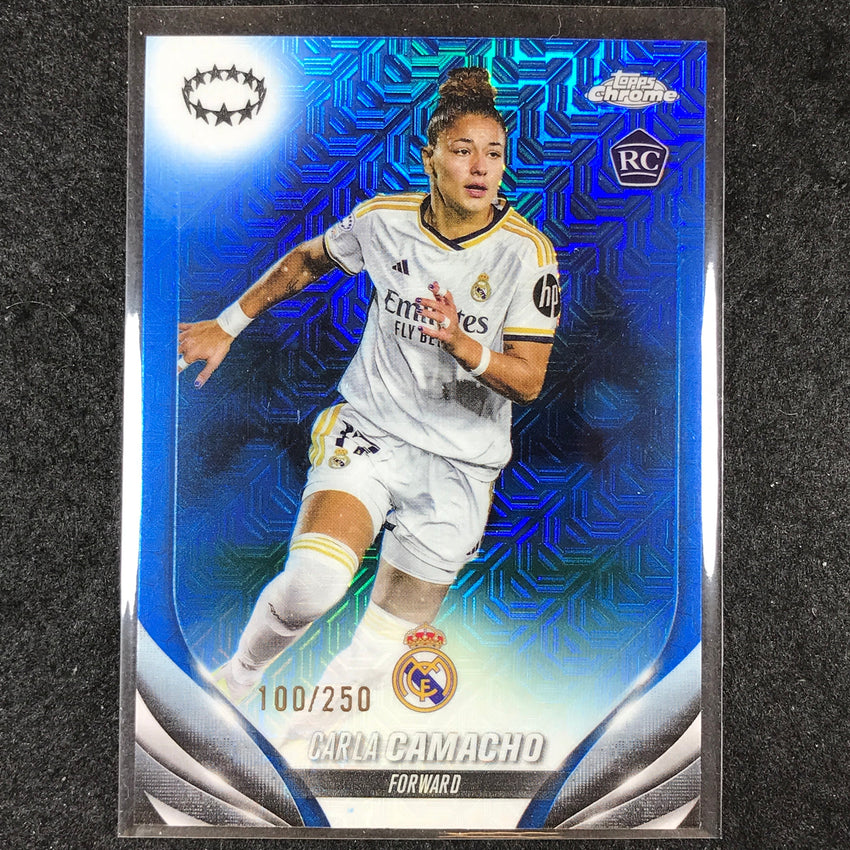 2023-24 Topps Chrome Women's UEFA CARLA CAMACHO Rookie Blue Mojo 100/250 #15