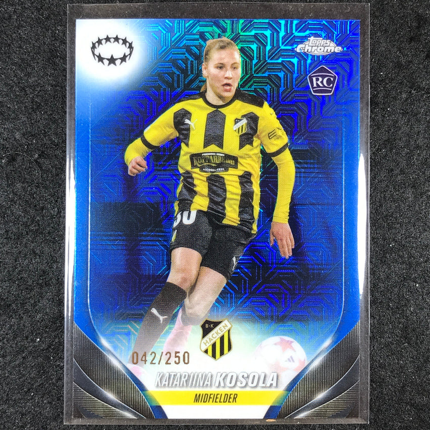 2023-24 Topps Chrome Women's UEFA KATARIINA KOSOLA Rookie Blue Mojo 42/250 #24