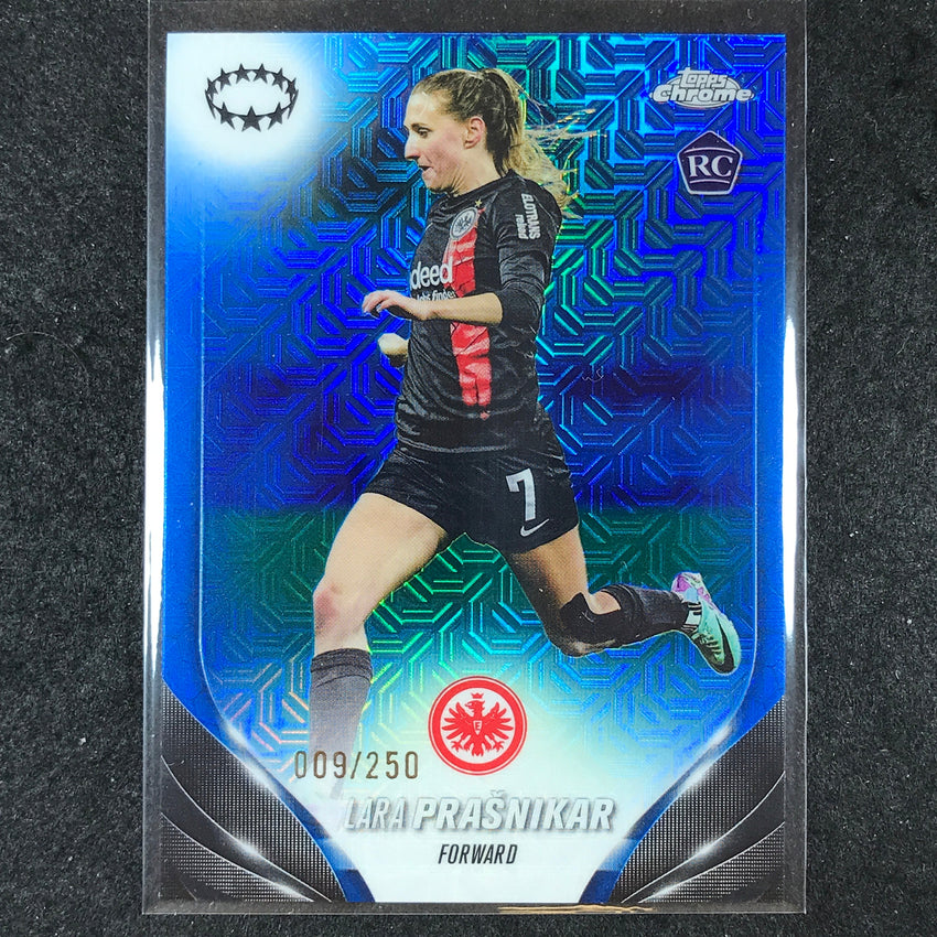 2023-24 Topps Chrome Women's UEFA LARA PRASNIKAR Rookie Base Blue Mojo 9/250 #61