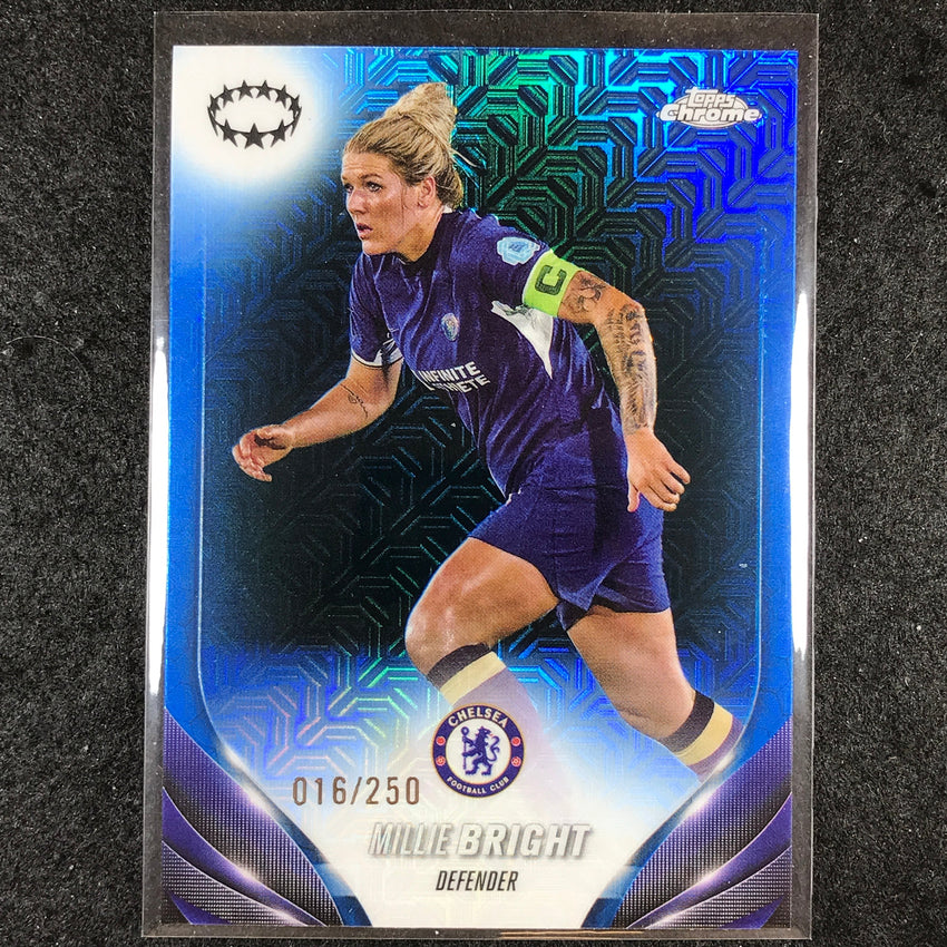 2023-24 Topps Chrome Women's UEFA MILLIE BRIGHT Base Blue Mojo 16/250 #70