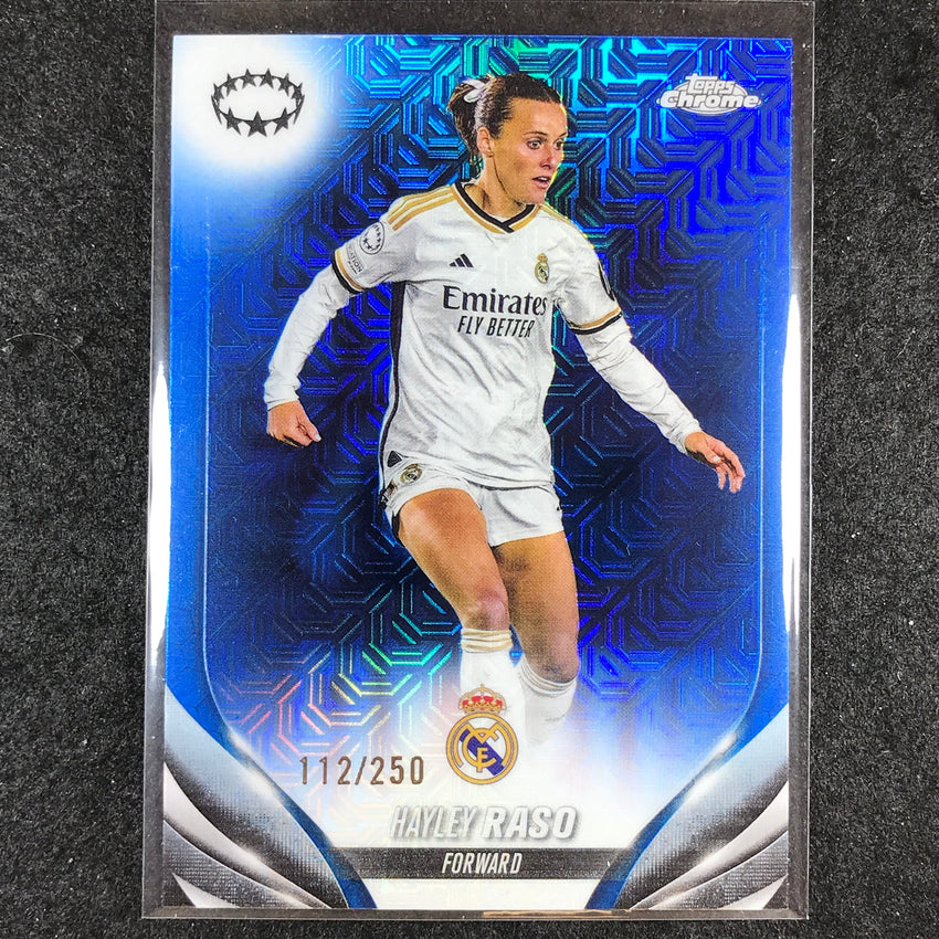 2023-24 Topps Chrome Women's UEFA HAYLEY RASO Base Blue Mojo 112/250 #73