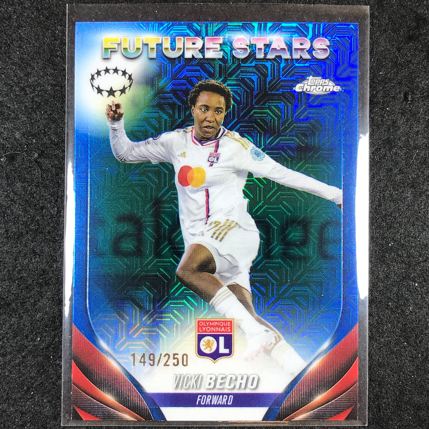 2023-24 Topps Chrome Women's UEFA VICKI BECHO Future Stars Blue Mojo 149/250 #82