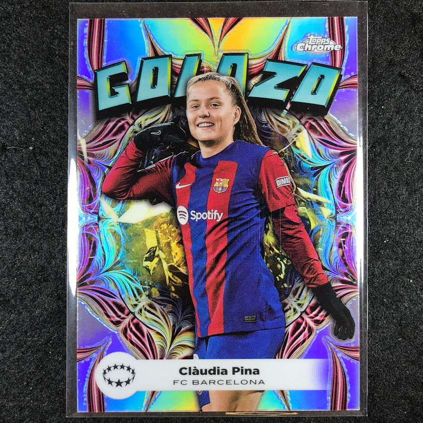 2023-24 Topps Chrome Women's UEFA CLAUDIA PINA Golazo Base #8