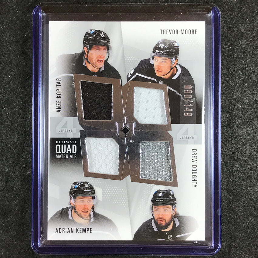 2024-25 Ultimate Hockey KOPITAR MOORE KEMPE DOUGHTY Quad Materials Jersey 90/149