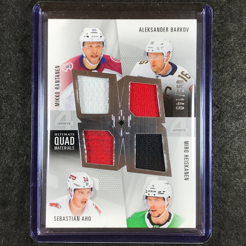 2024-25 Ultimate Hockey RANTANEN BARKOV AHO HEISKANEN Quad Materials 95/149