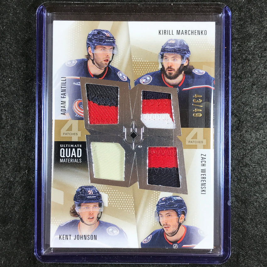 2024-25 Ultimate Hockey FANTILLI MARCHENKO JOHNSON WERENSKI Quad Patch 43/49