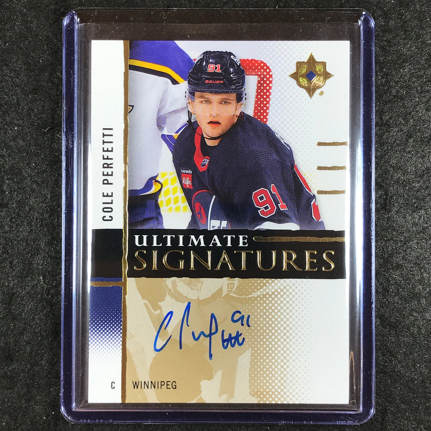 2024-25 Ultimate Hockey COLE PERFETTI Ultimate Signatures Auto #PE