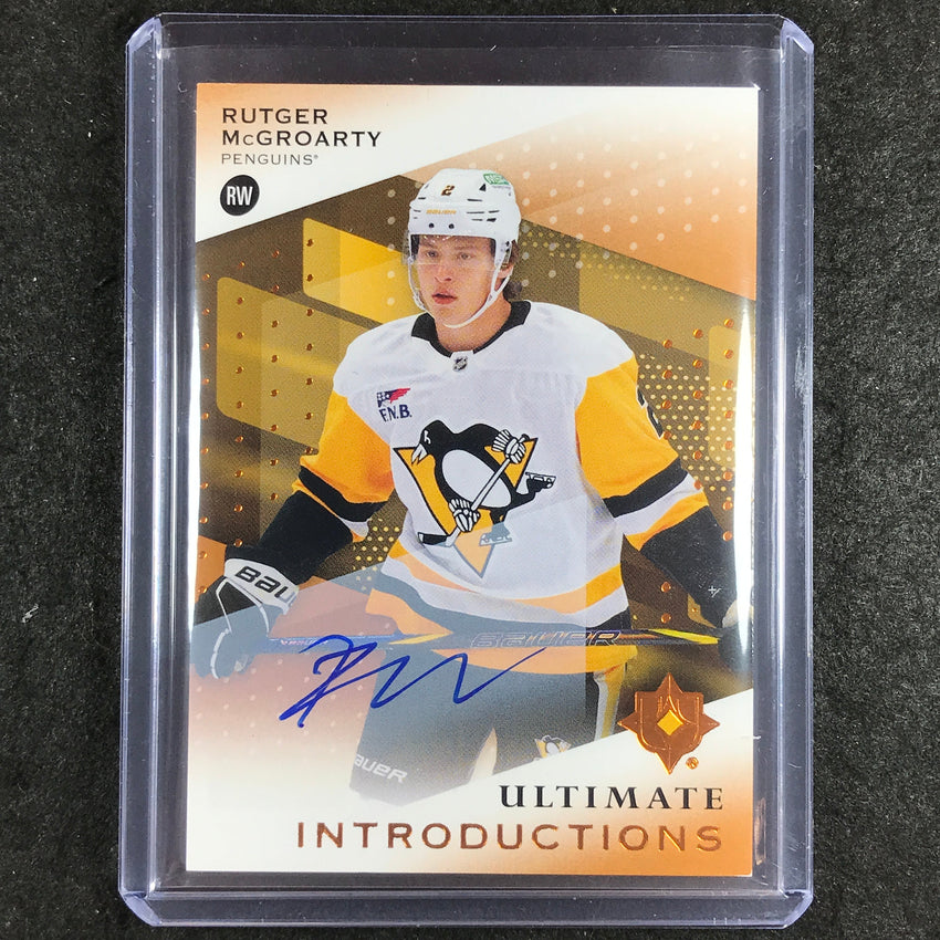 2024-25 Ultimate Hockey RUTGER MCGROARTY Introductions Rookie Auto #RM