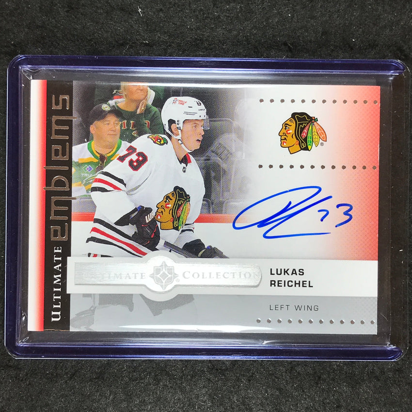 2024-25 Ultimate Hockey LUKAS REICHEL Ultimate Emblems Auto #UE-LR
