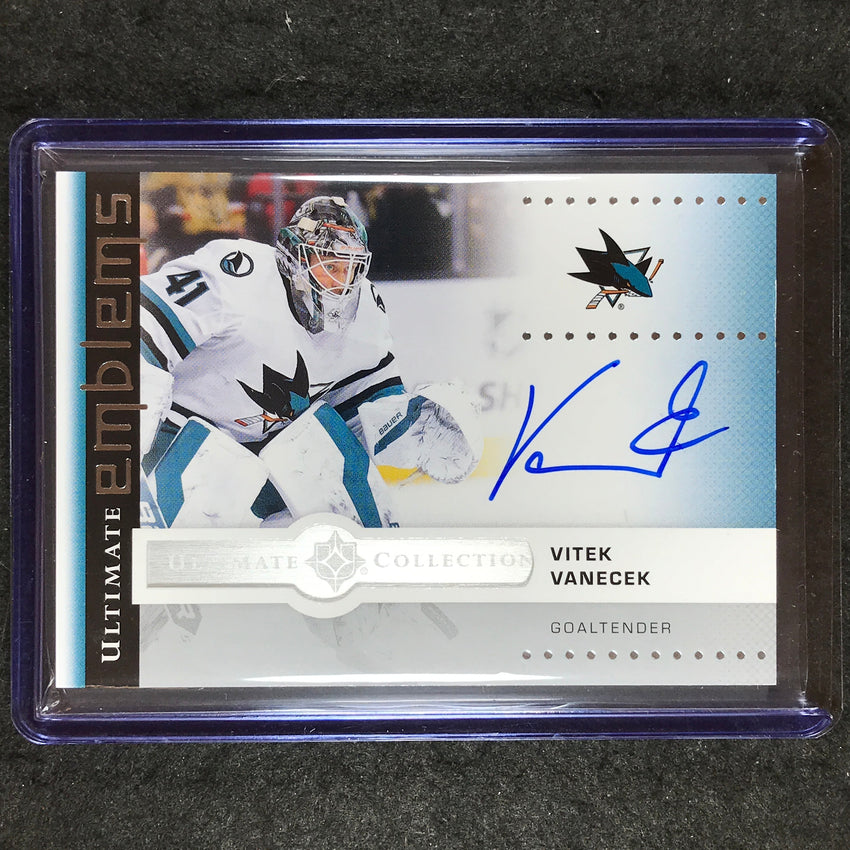 2024-25 Ultimate Hockey VITEK VANECEK Ultimate Emblems Auto #UE-VV