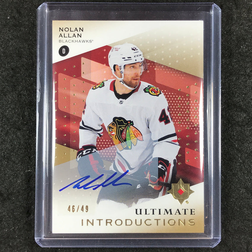 2024-25 Ultimate Hockey NOLAN ALLAN Introductions Rookie Auto Gold 46/49