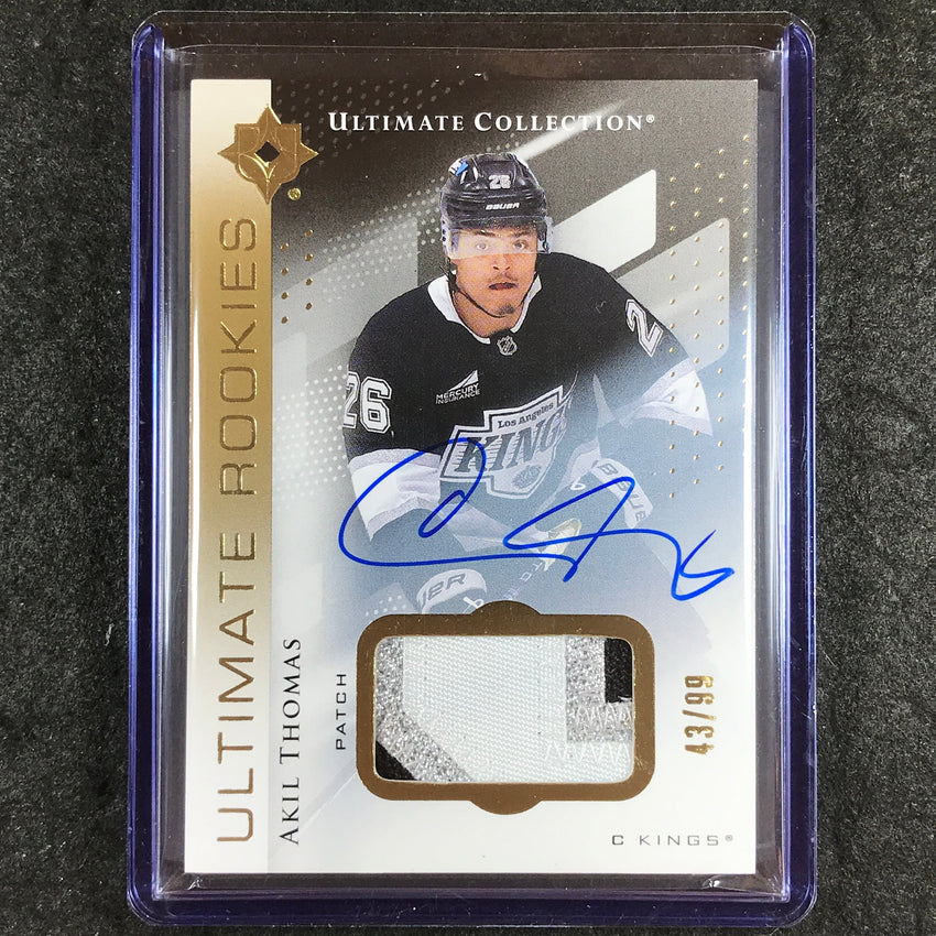 2024-25 Ultimate Hockey AKIL THOMAS Base Rookie Patch Auto 43/99 #153