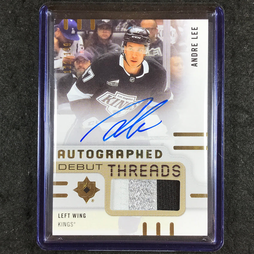 2024-25 Ultimate Hockey ANDRE LEE Autographed Debut Threads Rookie Patch 122/199