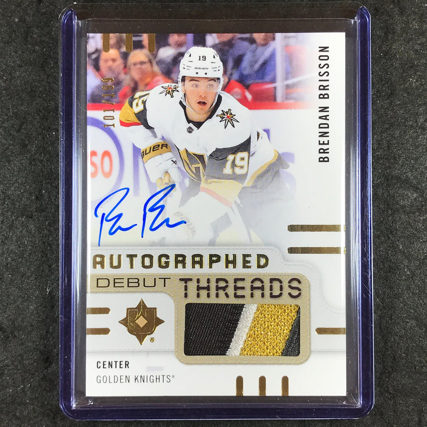 2024-25 Ultimate Hockey BRENDAN BRISSON Auto Debut Threads Rookie Patch 101/199