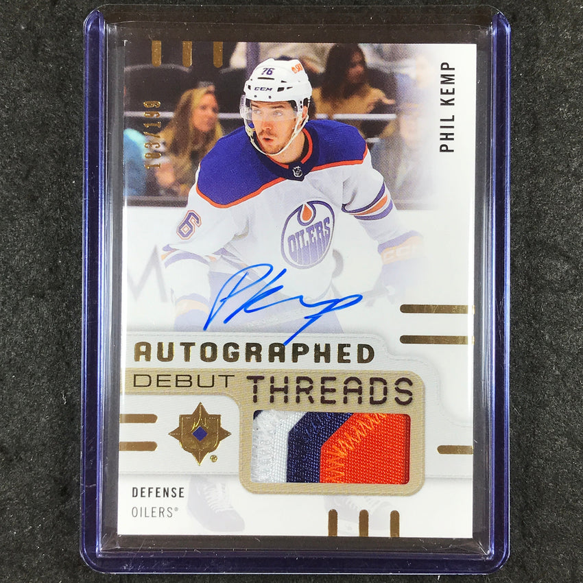 2024-25 Ultimate Hockey PHIL KEMP Autographed Debut Threads Rookie Patch 183/199