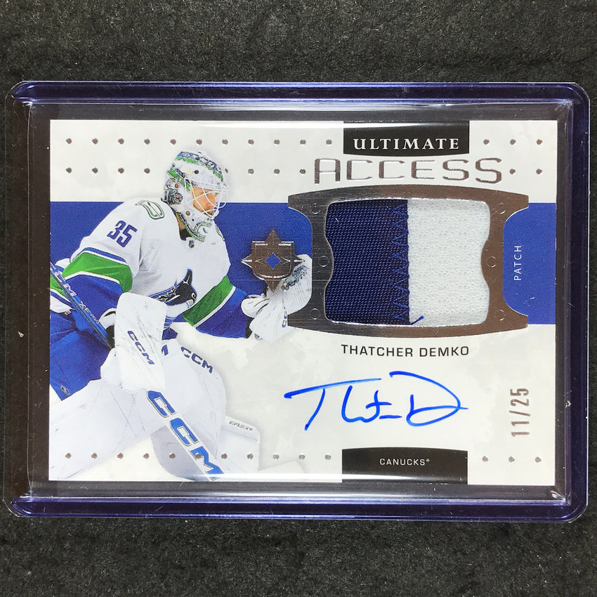 2024-25 Ultimate Hockey THATCHER DEMKO Ultimate Access Patch Auto 11/25