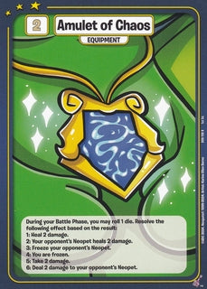 FOIL Amulet of Chaos - DON-198 - R - Neopets TCG  Defenders of Neopia 1st Edition