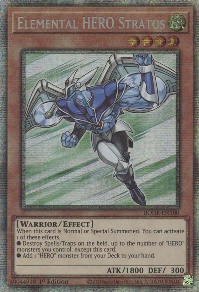 Elemental HERO Stratos (Starlight Rare) - (BODE-EN100) - Starlight Rare 1st Edition