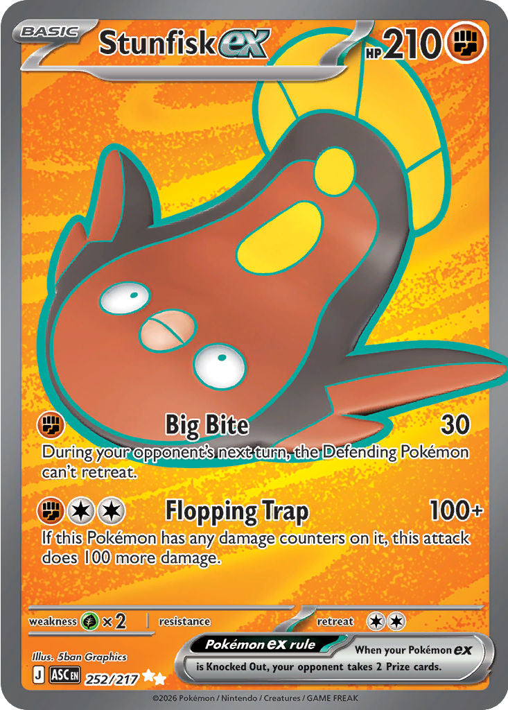 Stunfisk ex - [  252/217 ] - Ultra Rare - Pokemon ME Ascended Heroes