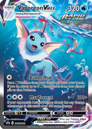 Vaporeon VMAX - SWSH182 - Pokemon SWSH Sword & Shield Promo