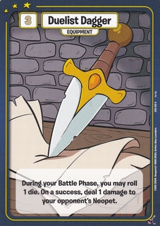 FOIL Duelist Dagger - DON-209 - R - Neopets TCG  Defenders of Neopia 1st Edition