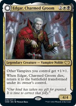 Foil Edgar Charmed Groom // Edgar Markovs Coffin - 236/277 - Rare Crimson Vow