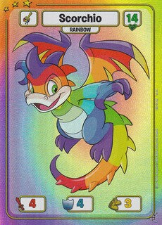 Scorchio (Rainbow) - DON-134 - RR - Neopets TCG  Defenders of Neopia 1st Edition