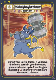 FOIL Ridiculously Heavy Battle Hammer - DON-220 - R - Neopets TCG  Defenders of Neopia 1st Edition
