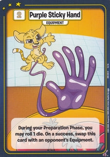 FOIL Purple Sticky Hand - DON-204 - R - Neopets TCG  Defenders of Neopia 1st Edition