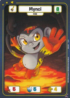 FOIL Mynci (Fire) - DON-103 - R - Neopets TCG  Defenders of Neopia 1st Edition