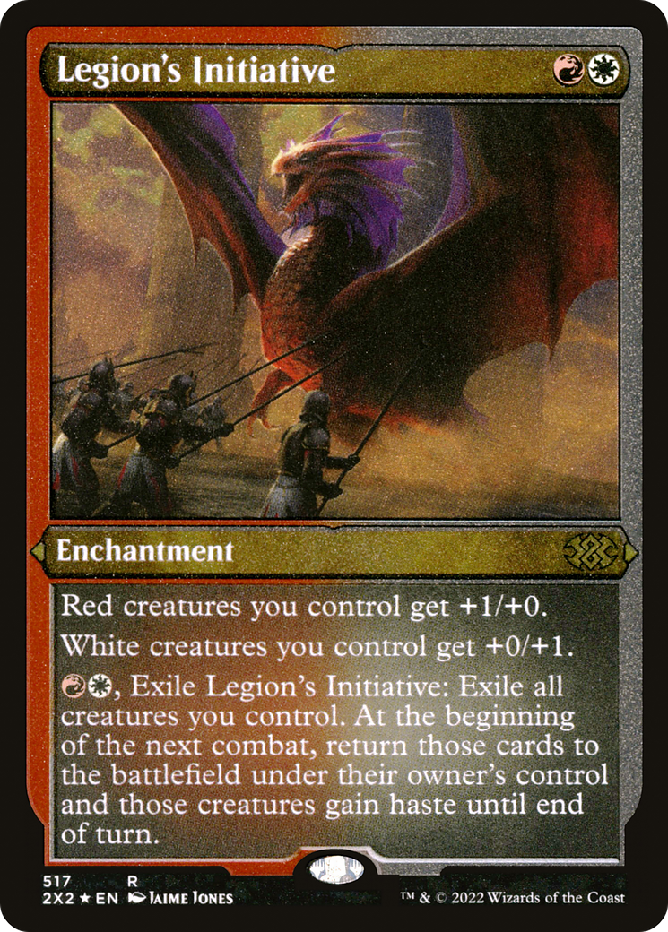 [ EF ] [FOIL] Legion's Initiative (Foil Etched) #517 - RARE 2X2 - Double Masters 2022